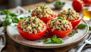 découvrez notre recette facile et rapide de tomates farcies au thon, idéale pour un repas savoureux et léger en toute simplicité.